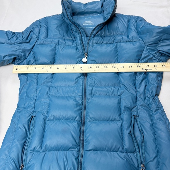 Calvin Klein Women's Teal Puffer 90% down Coat - Picture 4 of 11